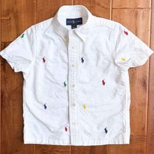 Polo Ralph Lauren Little Boy's Pony Embroidered Oxford Shirt Sz 5